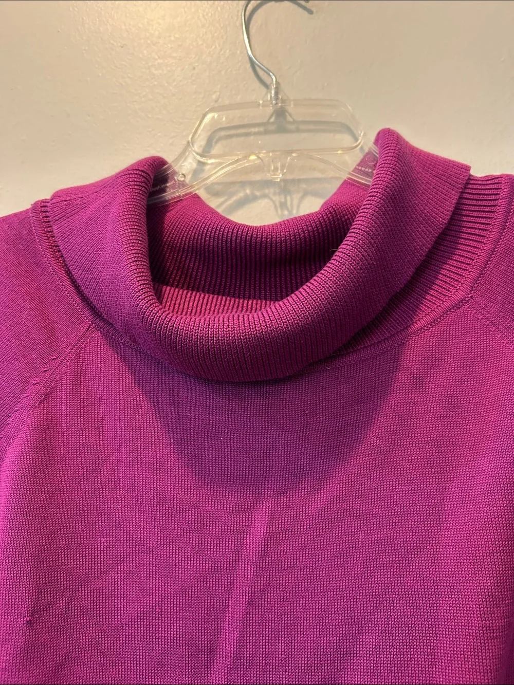 Ann Taylor Bright Fuchsia Cowl Neck Sweater